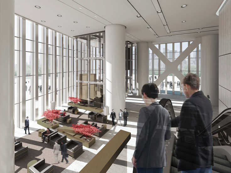 上海綠地廣場大廈寫字樓大廳設計-第2張圖片-上海古都建筑設計集團