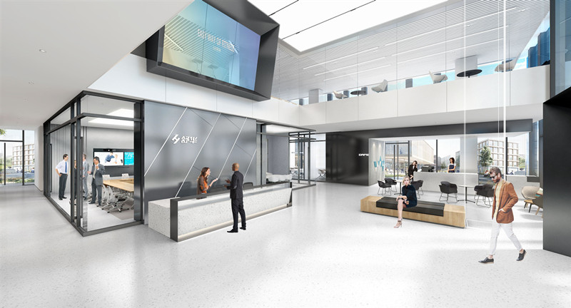 上海閔行大虹橋5100平米辦公樓裝修-第2張圖片-上海古都建筑設計集團