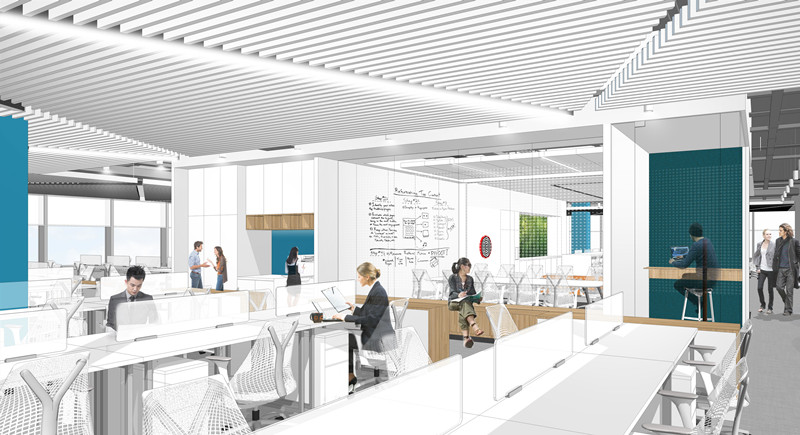 上海閔行大虹橋5100平米辦公樓裝修-第4張圖片-上海古都建筑設計集團