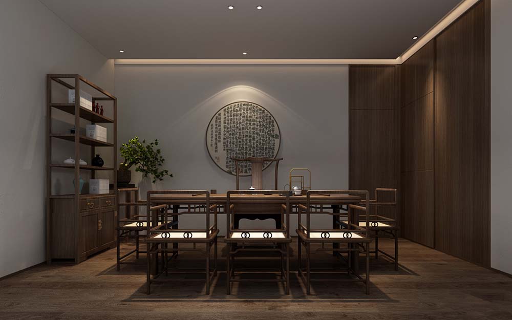 茶文化茶室設(shè)計效果圖-第4張圖片-上海古都建筑設(shè)計集團(tuán)