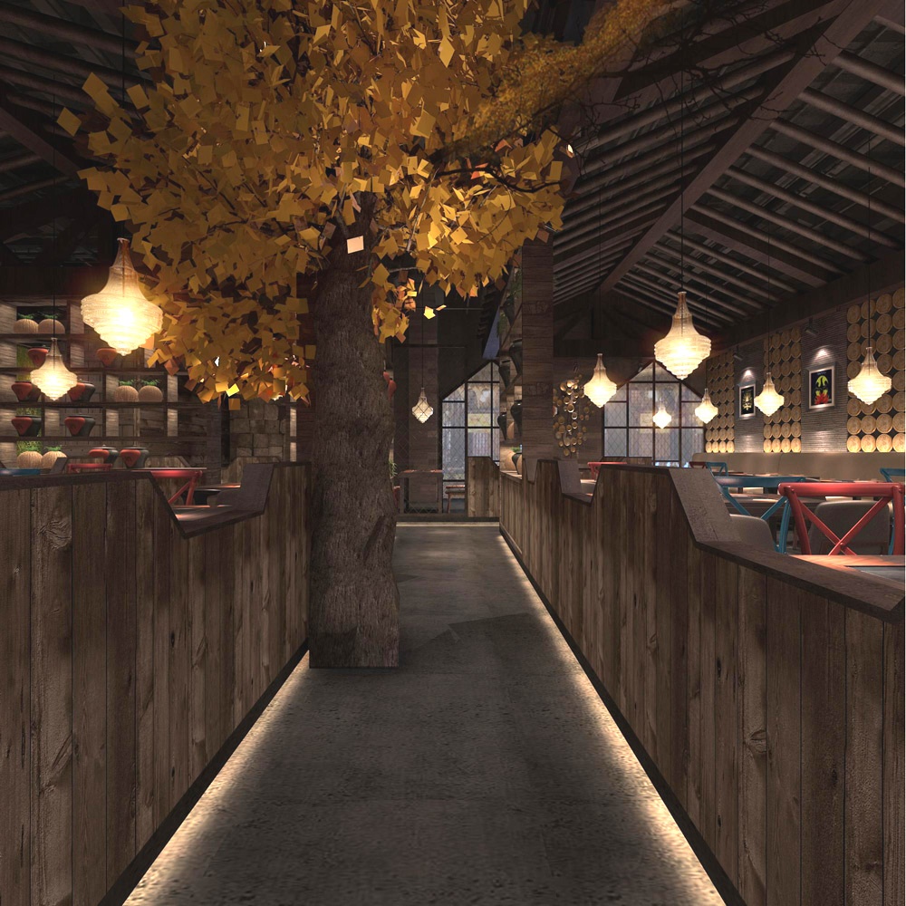 徐匯500平火鍋店設計裝修實景-第2張圖片-上海古都建筑設計集團