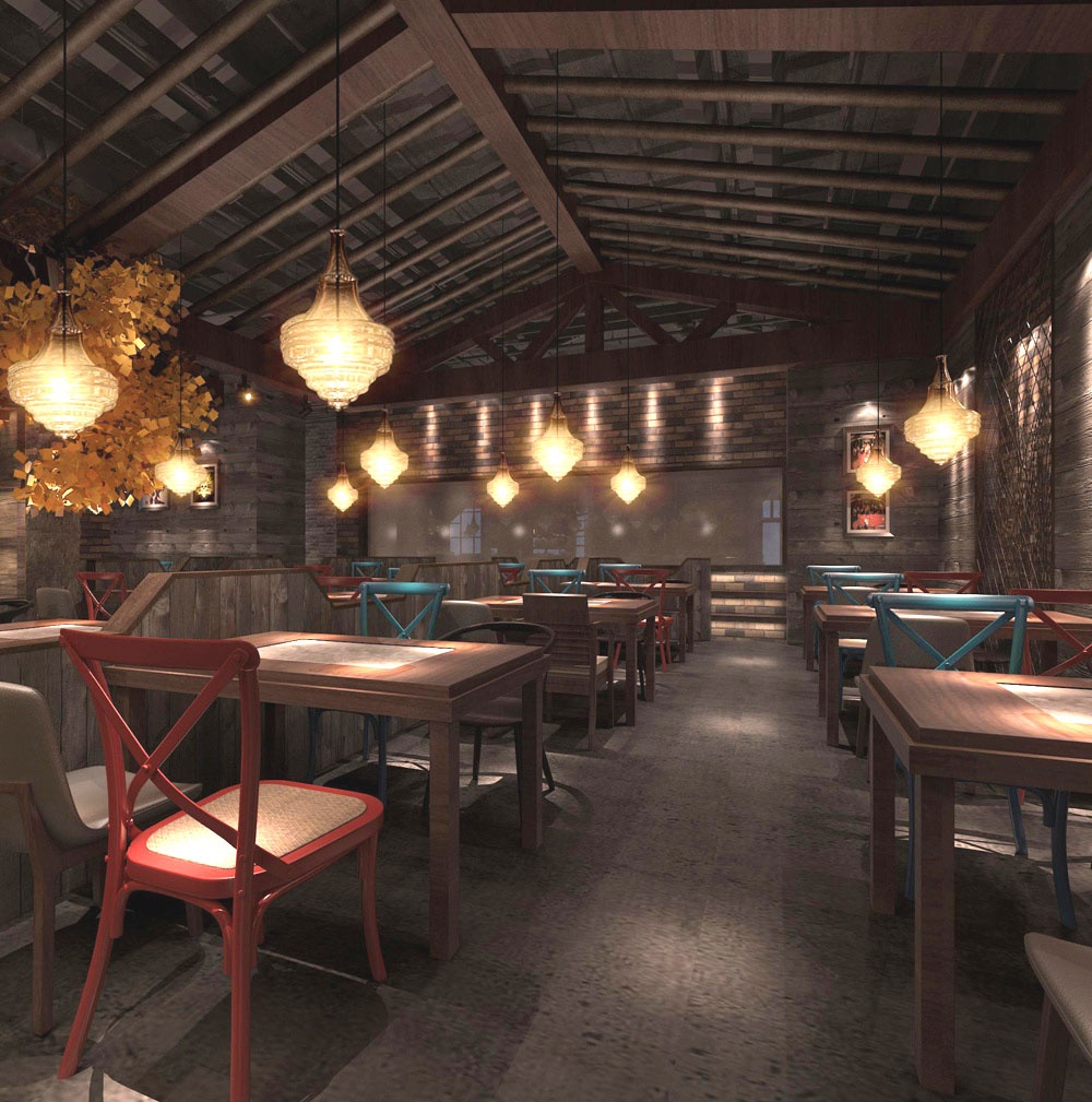 徐匯500平火鍋店設計裝修實景-第3張圖片-上海古都建筑設計集團