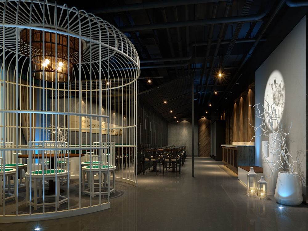 700平中式風格餐飲店面設計裝潢-第2張圖片-上海古都建筑設計集團