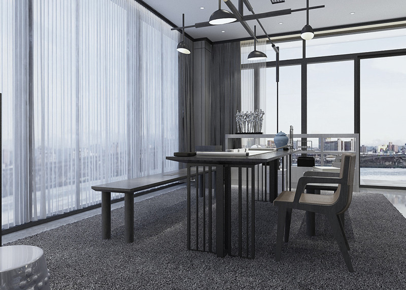 極簡禪意總經理辦公室設計效果-第1張圖片-上海古都建筑設計集團