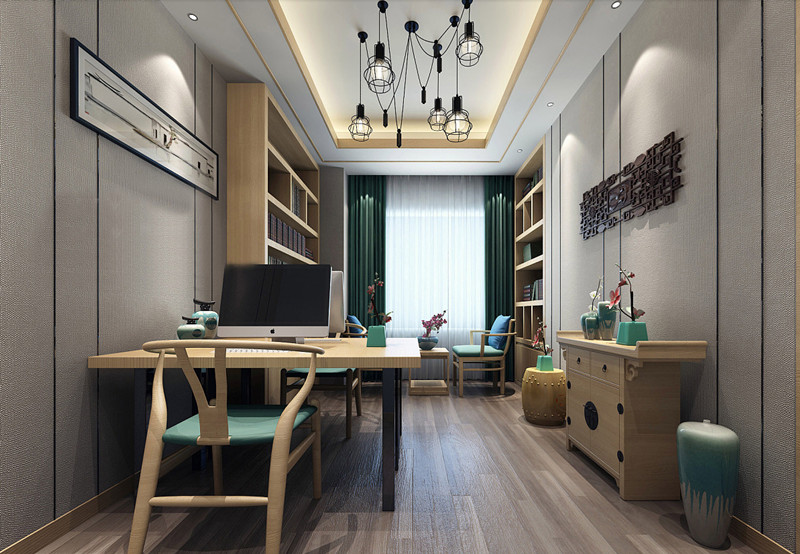 180平時尚新中式辦公室裝修設計效果-第3張圖片-上海古都建筑設計集團