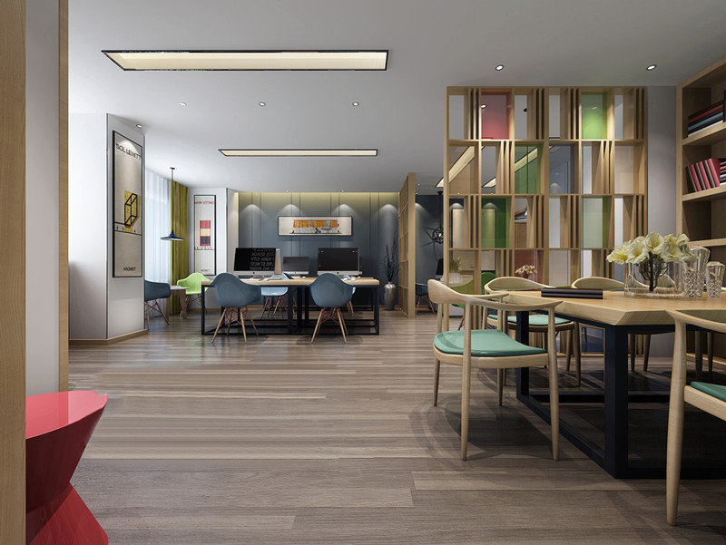 180平時尚新中式辦公室裝修設計效果-第1張圖片-上海古都建筑設計集團