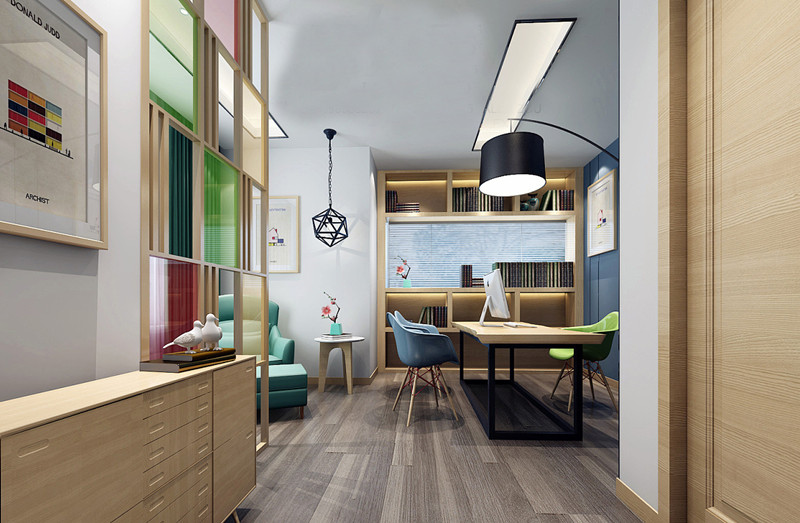 180平時尚新中式辦公室裝修設計效果-第4張圖片-上海古都建筑設計集團