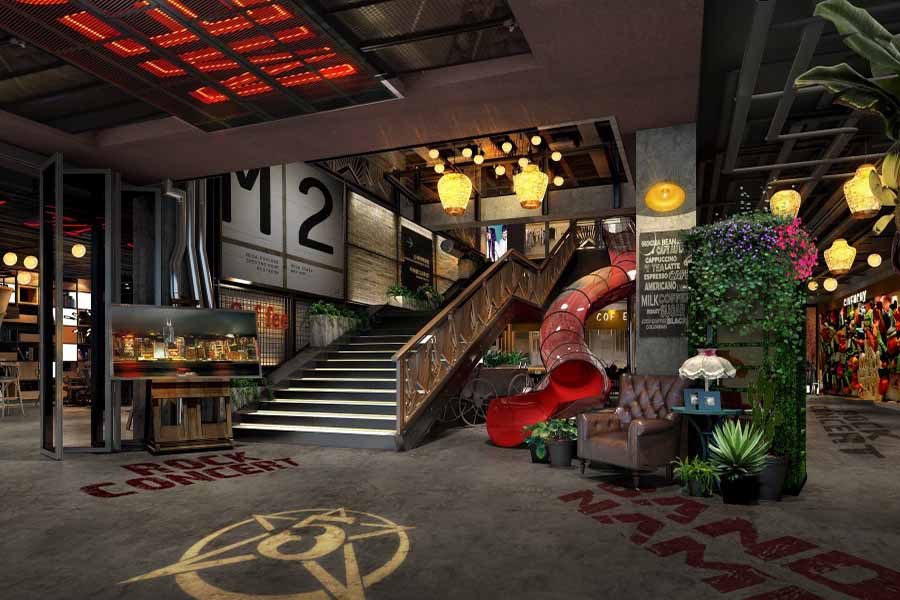 660平工業風格主題餐廳設計效果-第4張圖片-上海古都建筑設計集團