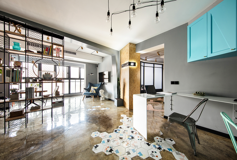 徐匯區復式工業風辦公室裝修設計-第3張圖片-上海古都建筑設計集團