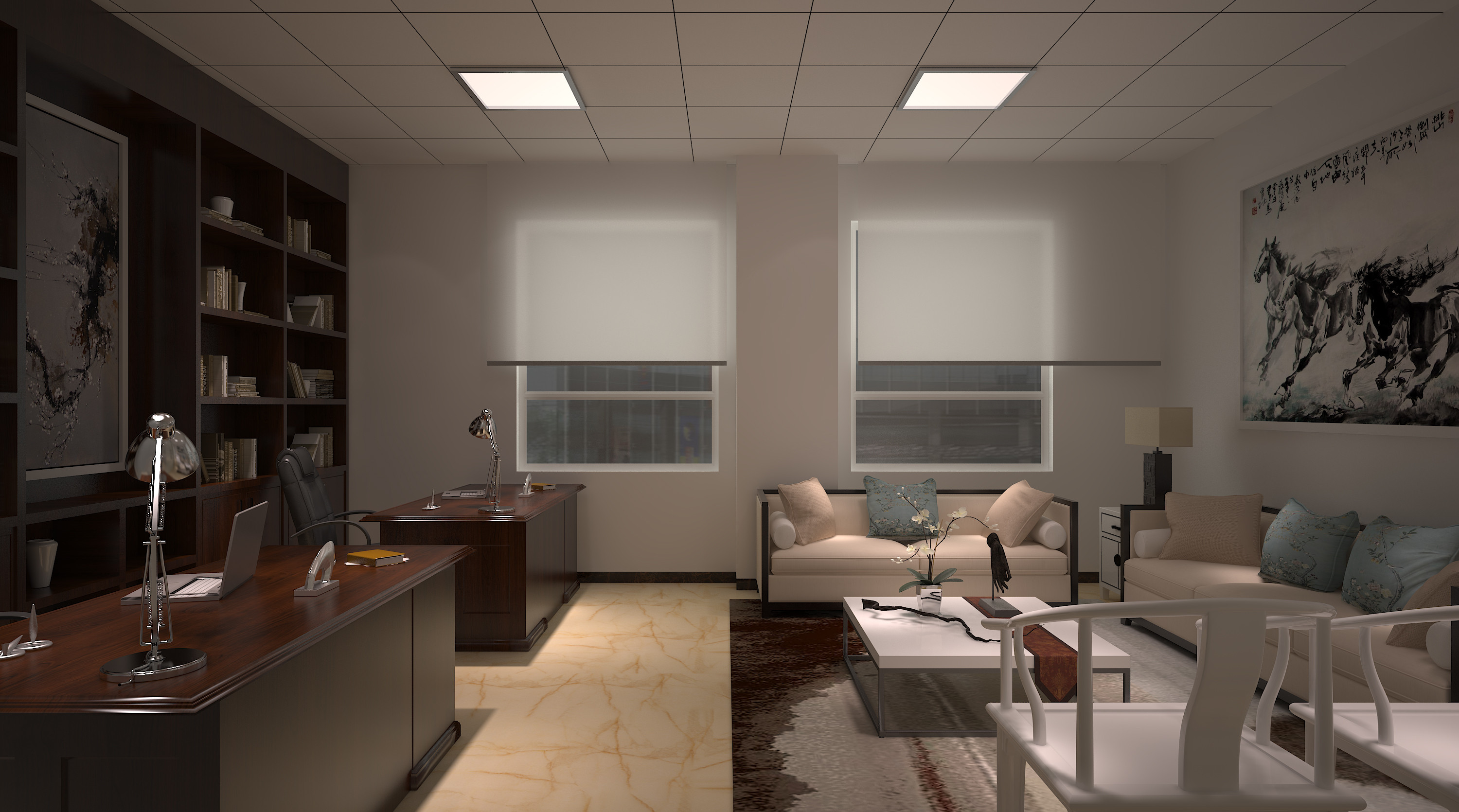 嘉定區辦公室裝修寫字樓裝修設計-第2張圖片-上海古都建筑設計集團