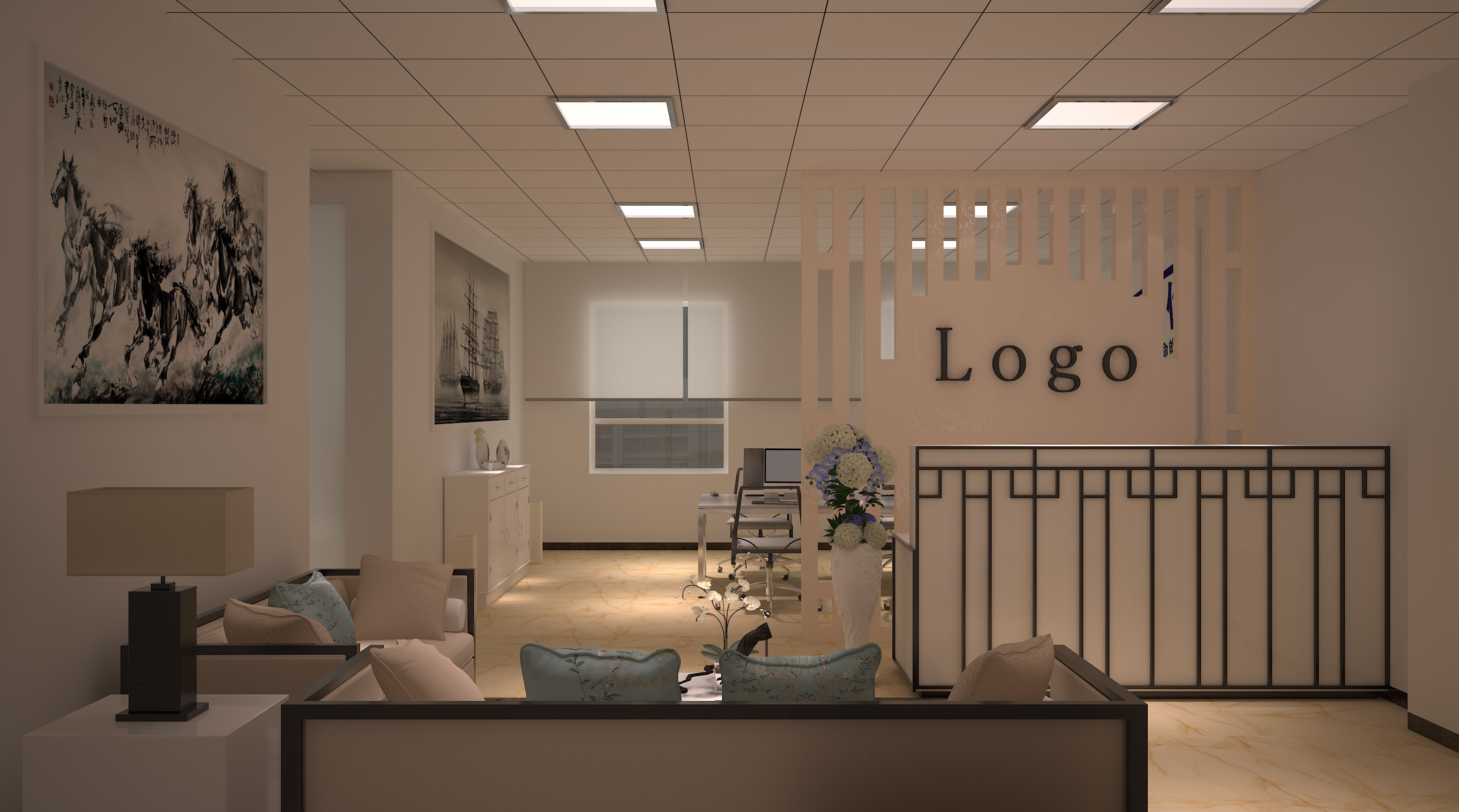 嘉定區辦公室裝修寫字樓裝修設計-第1張圖片-上海古都建筑設計集團