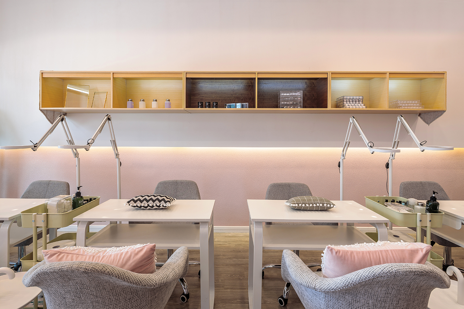 普陀區90平美甲店辦公室裝修設計-第3張圖片-上海古都建筑設計集團