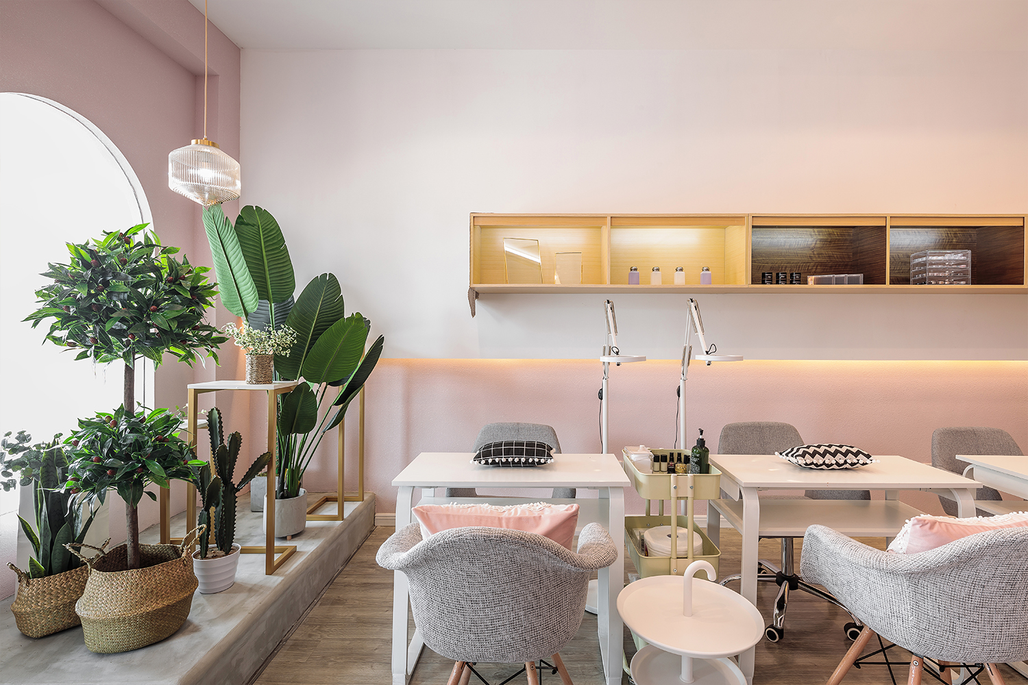 普陀區90平美甲店辦公室裝修設計-第4張圖片-上海古都建筑設計集團