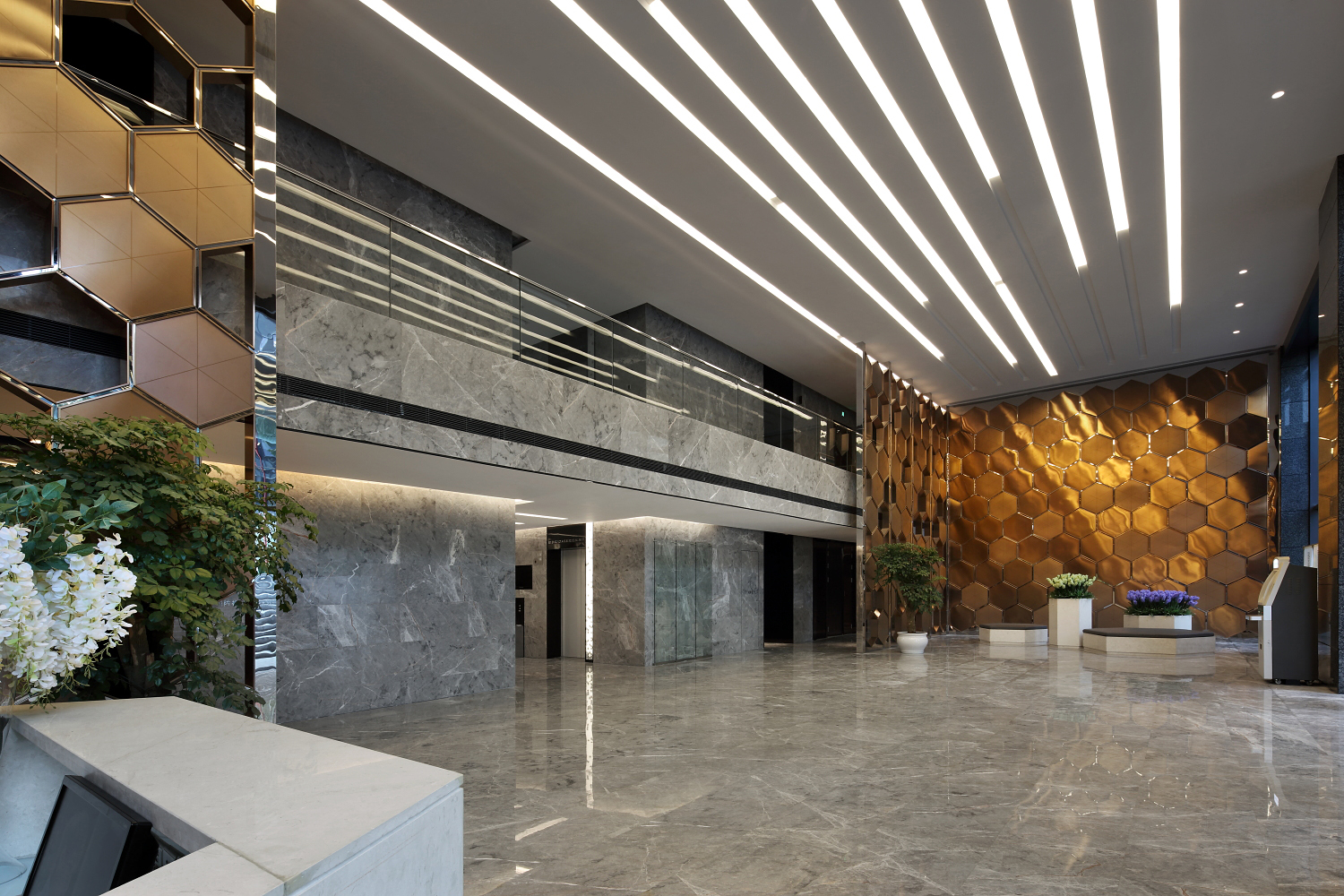 金山區300平物業公司辦公室裝修設計-第1張圖片-上海古都建筑設計集團