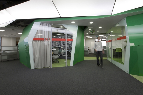 虹口區100平綠色調辦公室裝修設計-第3張圖片-上海古都建筑設計集團