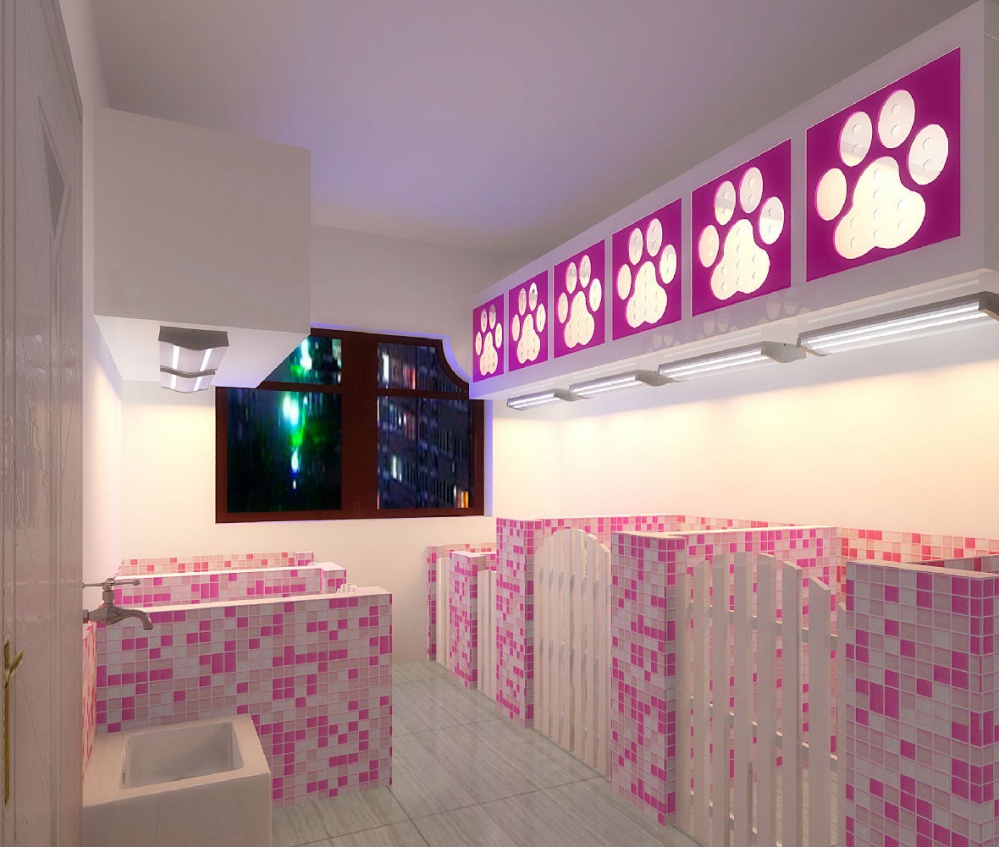 嘉定區粉色系寵物店裝修設計-第3張圖片-上海古都建筑設計集團