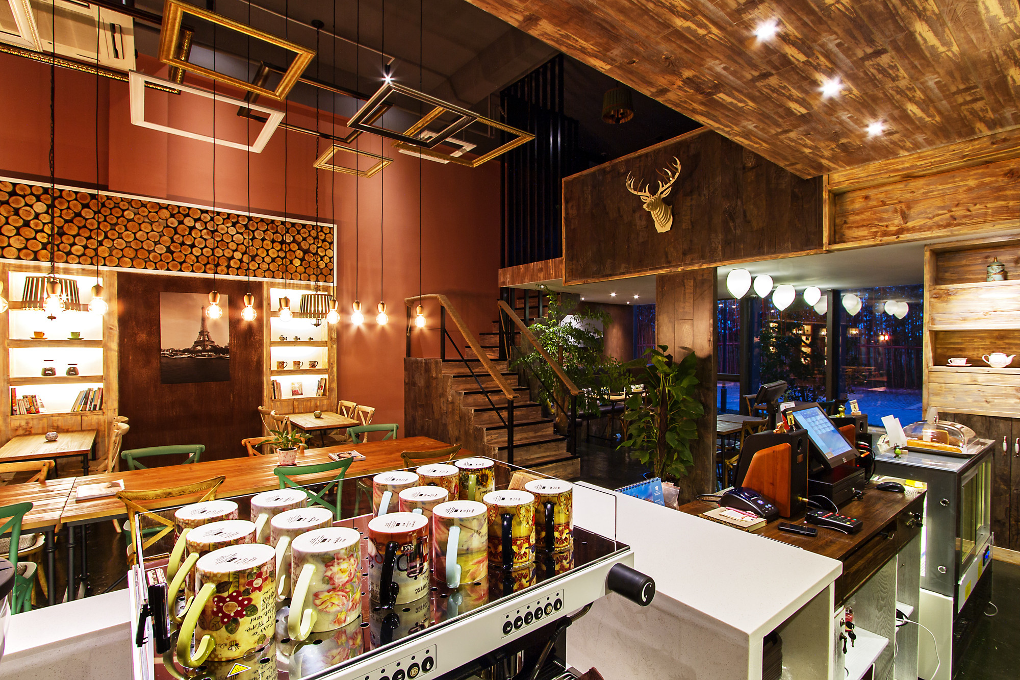 虹口區美式工業風咖啡廳裝修設計-第2張圖片-上海古都建筑設計集團