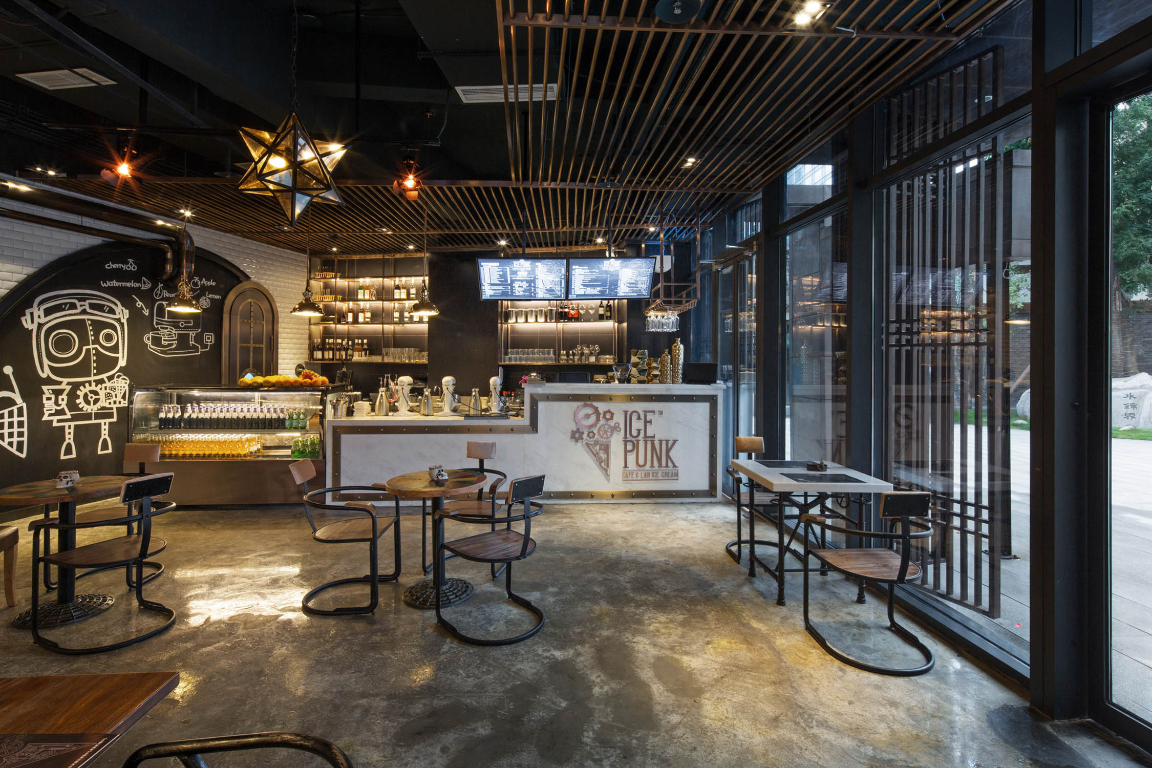 賽博朋克風餐廳裝修設計-第3張圖片-上海古都建筑設計集團