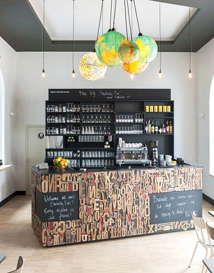 文藝風格咖啡廳裝修設計效果圖-第3張圖片-上海古都建筑設計集團