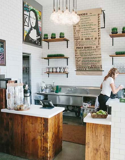 文藝風格咖啡廳裝修設計效果圖-第5張圖片-上海古都建筑設計集團