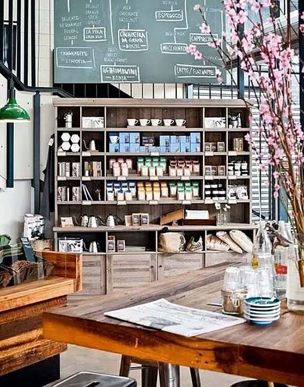 文藝風格咖啡廳裝修設計效果圖-第4張圖片-上海古都建筑設計集團