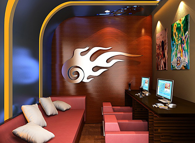 精品時(shí)尚網(wǎng)吧裝修設(shè)計(jì)-第4張圖片-上海古都建筑設(shè)計(jì)集團(tuán)