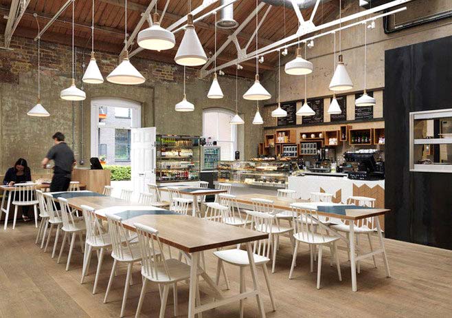 現代簡約咖啡廳裝修設計-第2張圖片-上海古都建筑設計集團