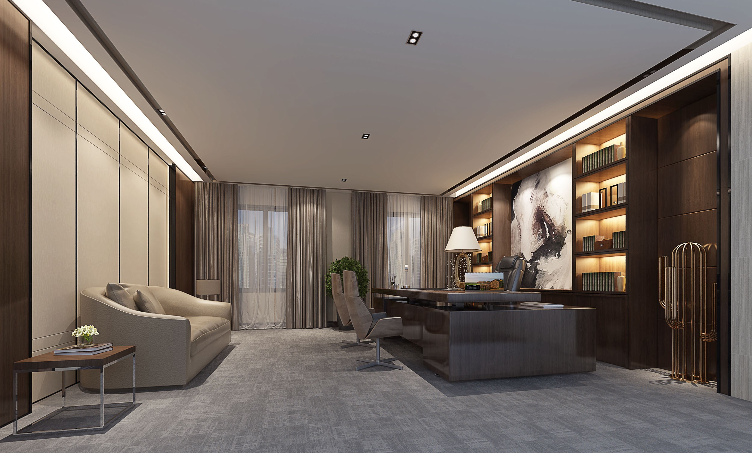 虹口區復式奢華辦公室裝修設計-第5張圖片-上海古都建筑設計集團