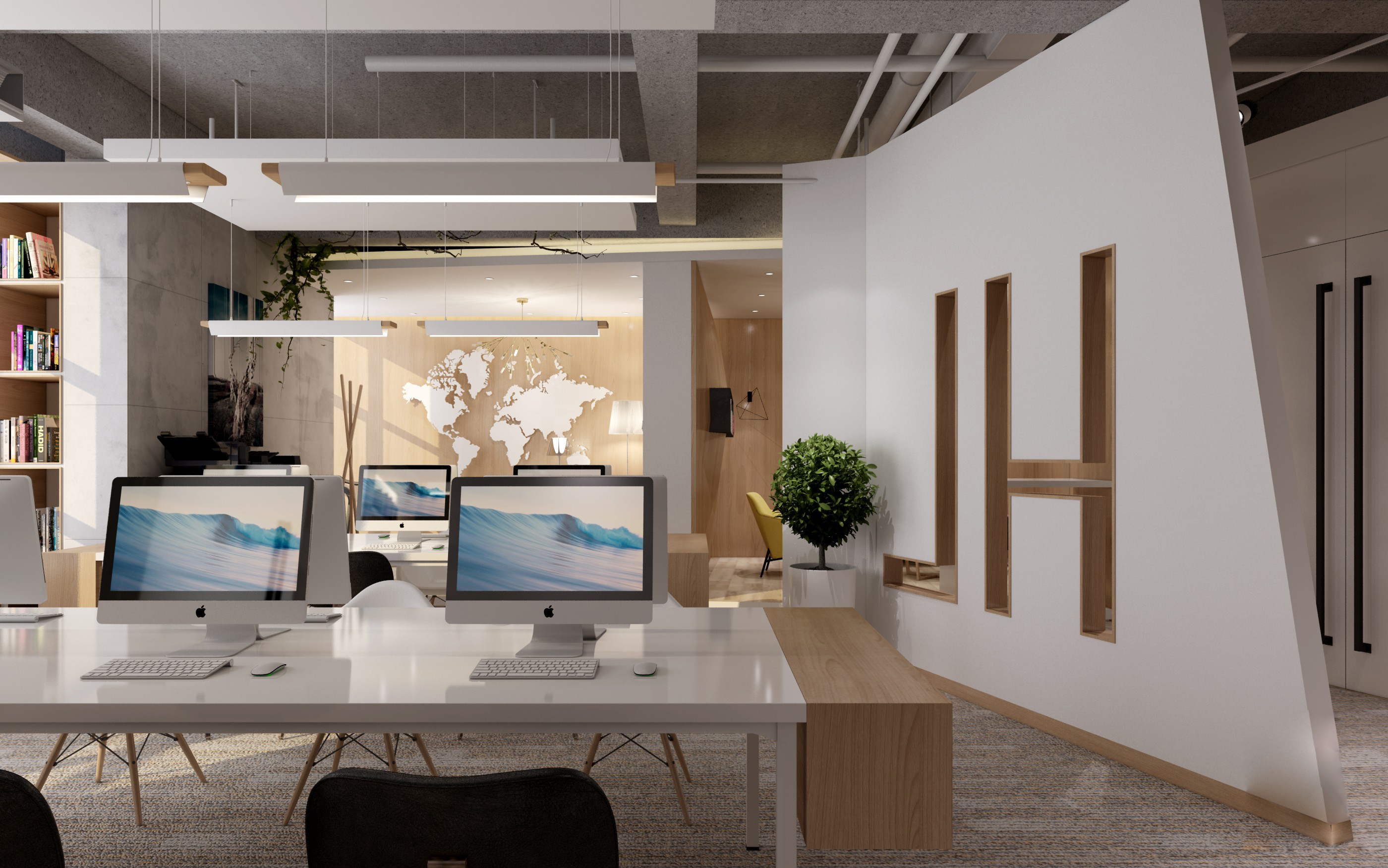 國際科技風格辦公室裝修設計-第3張圖片-上海古都建筑設計集團