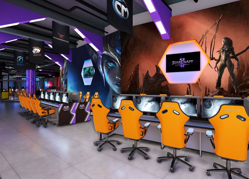 現代科技風格網吧裝修設計-第4張圖片-上海古都建筑設計集團