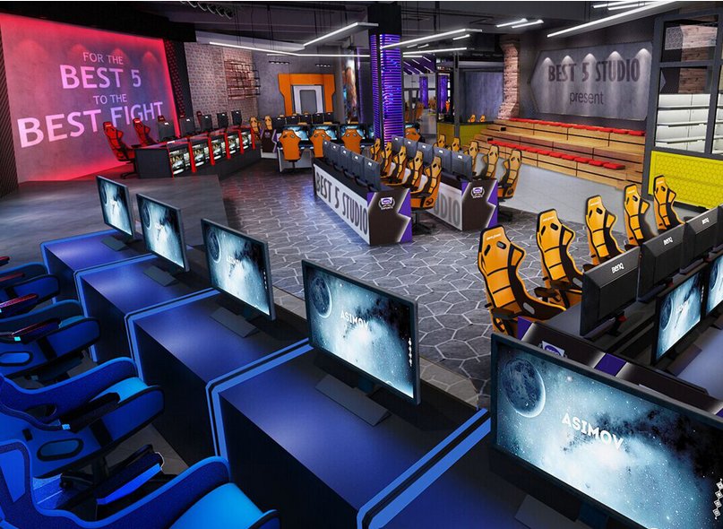 現代科技風格網吧裝修設計-第5張圖片-上海古都建筑設計集團