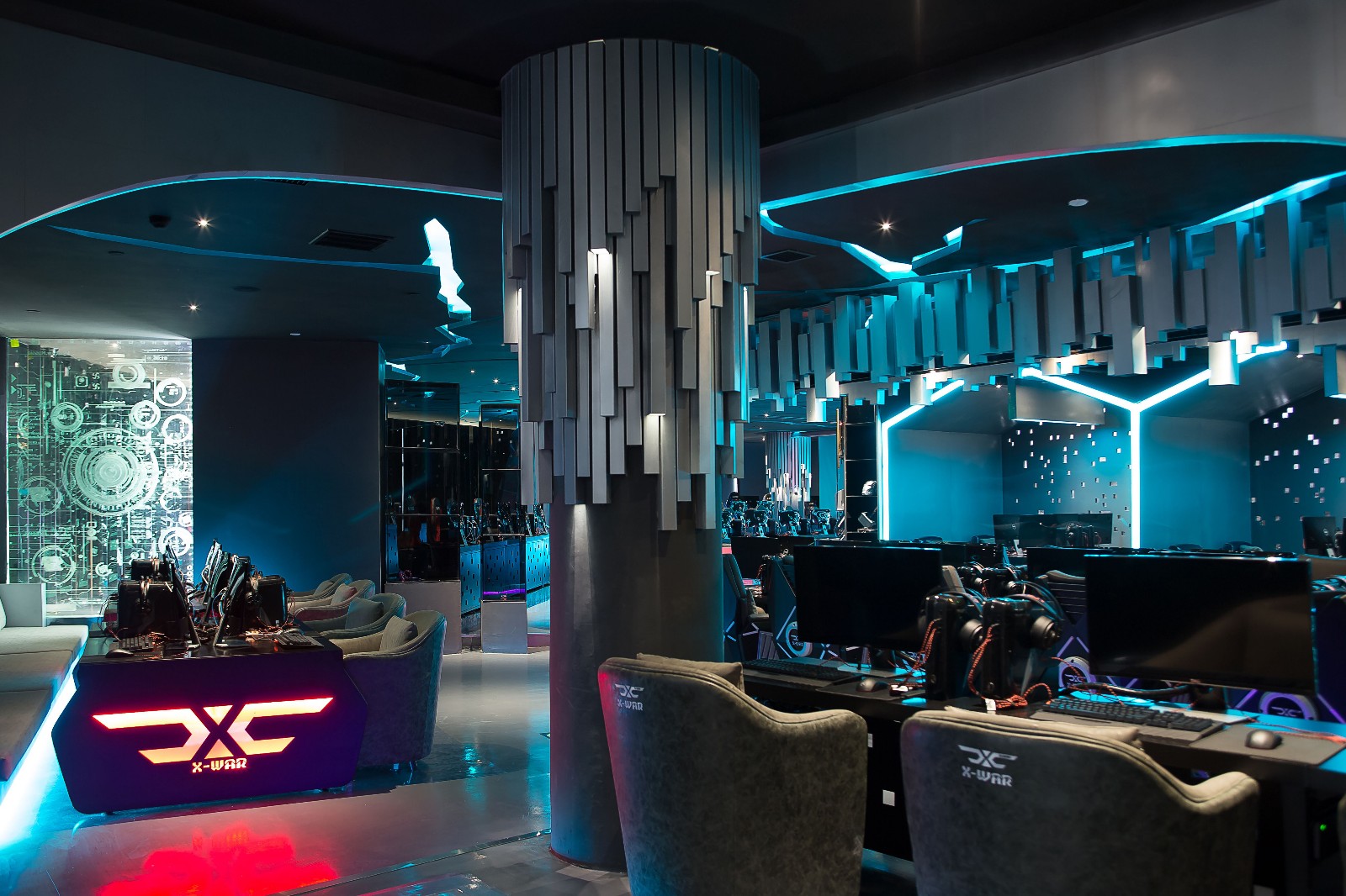 普陀區現代科技風格網吧裝修設計-第2張圖片-上海古都建筑設計集團