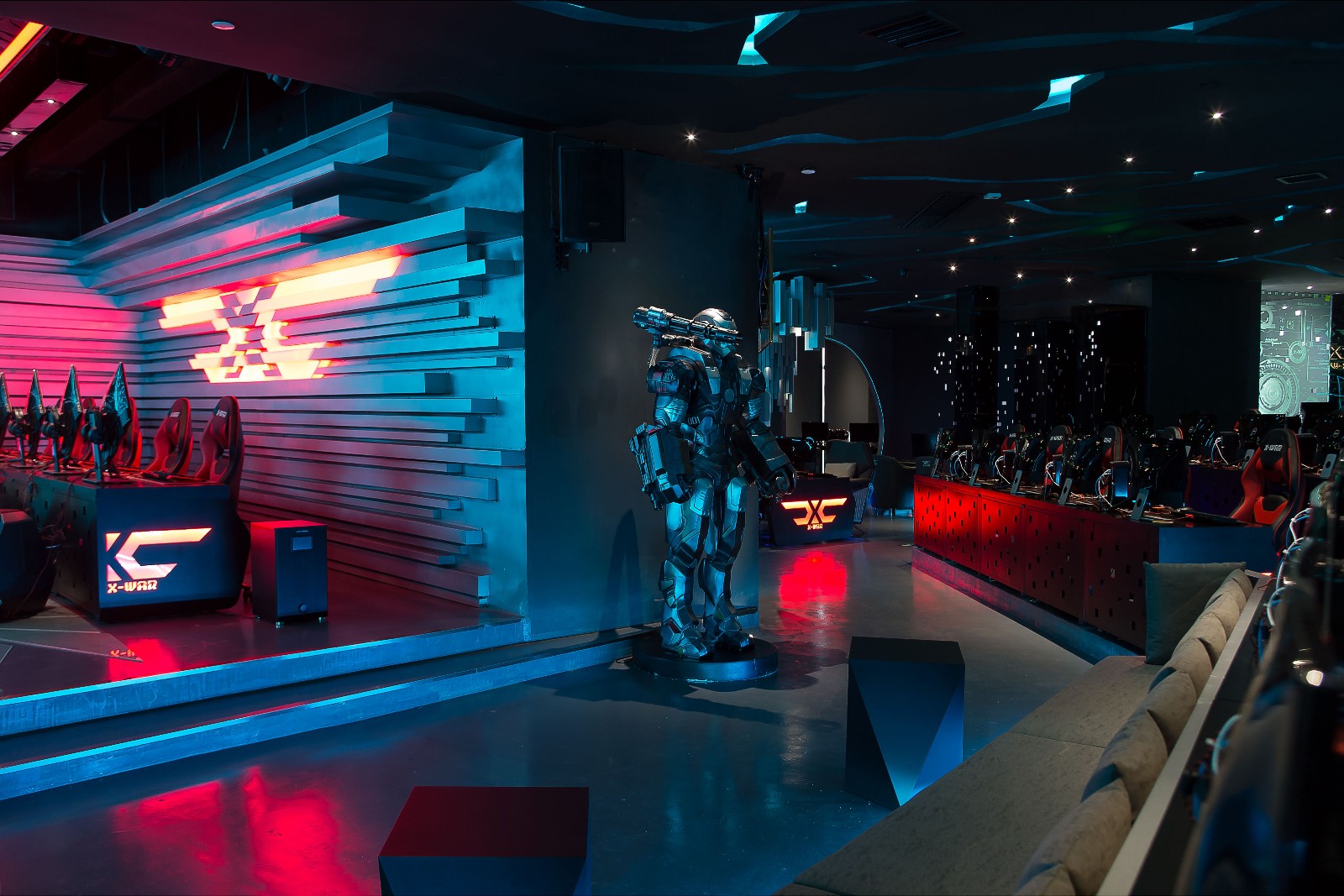 普陀區現代科技風格網吧裝修設計-第4張圖片-上海古都建筑設計集團