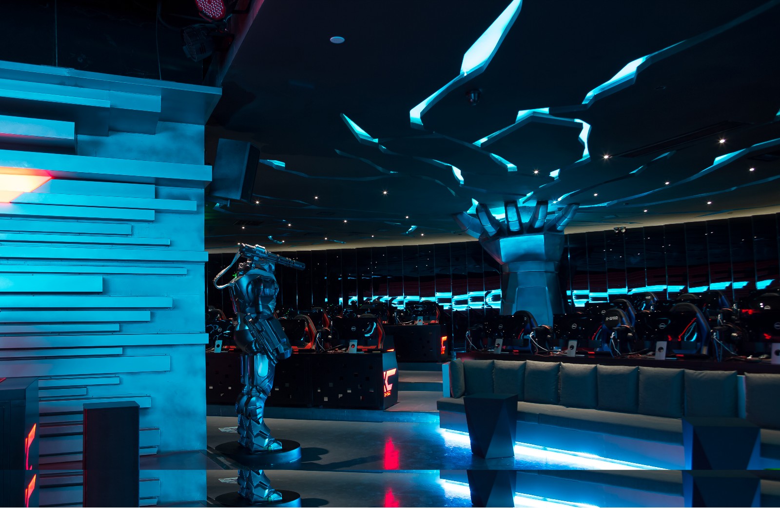 普陀區現代科技風格網吧裝修設計-第5張圖片-上海古都建筑設計集團