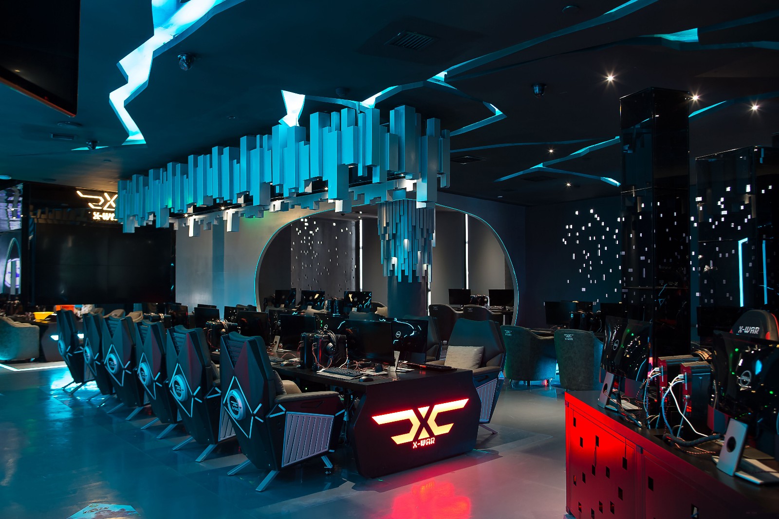 普陀區現代科技風格網吧裝修設計-第6張圖片-上海古都建筑設計集團