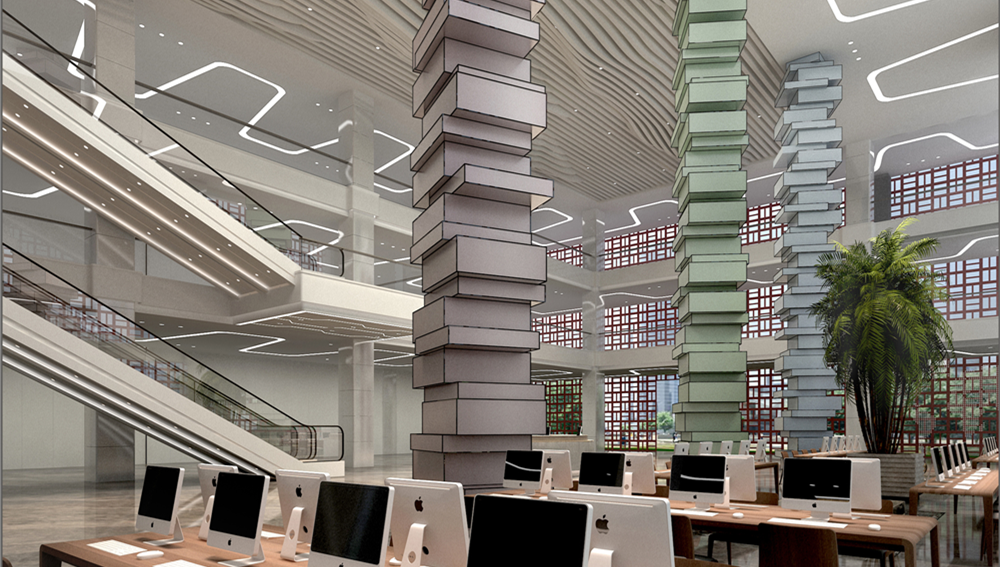 現代科技圖書館裝修設計-第5張圖片-上海古都建筑設計集團