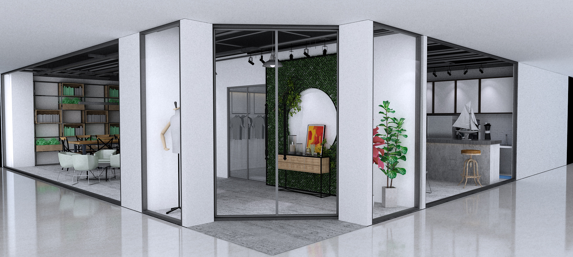 工業風服裝店裝修設計-第1張圖片-上海古都建筑設計集團