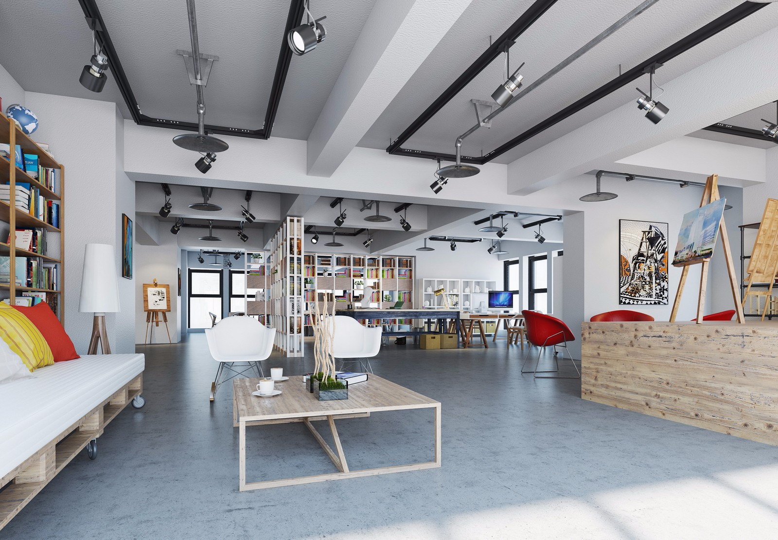 簡約開朗木質辦公室裝修-第3張圖片-上海古都建筑設計集團