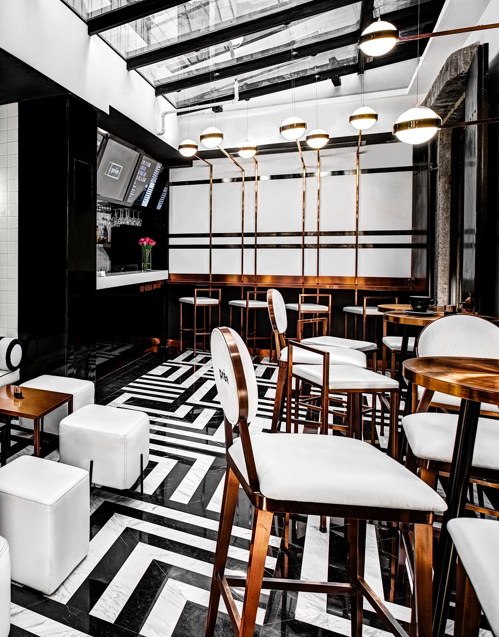 現代簡約風格飲品店裝修設計-第1張圖片-上海古都建筑設計集團