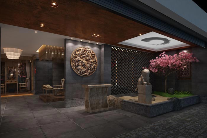 古典樸質茶樓裝修設計效果圖-第2張圖片-上海古都建筑設計集團