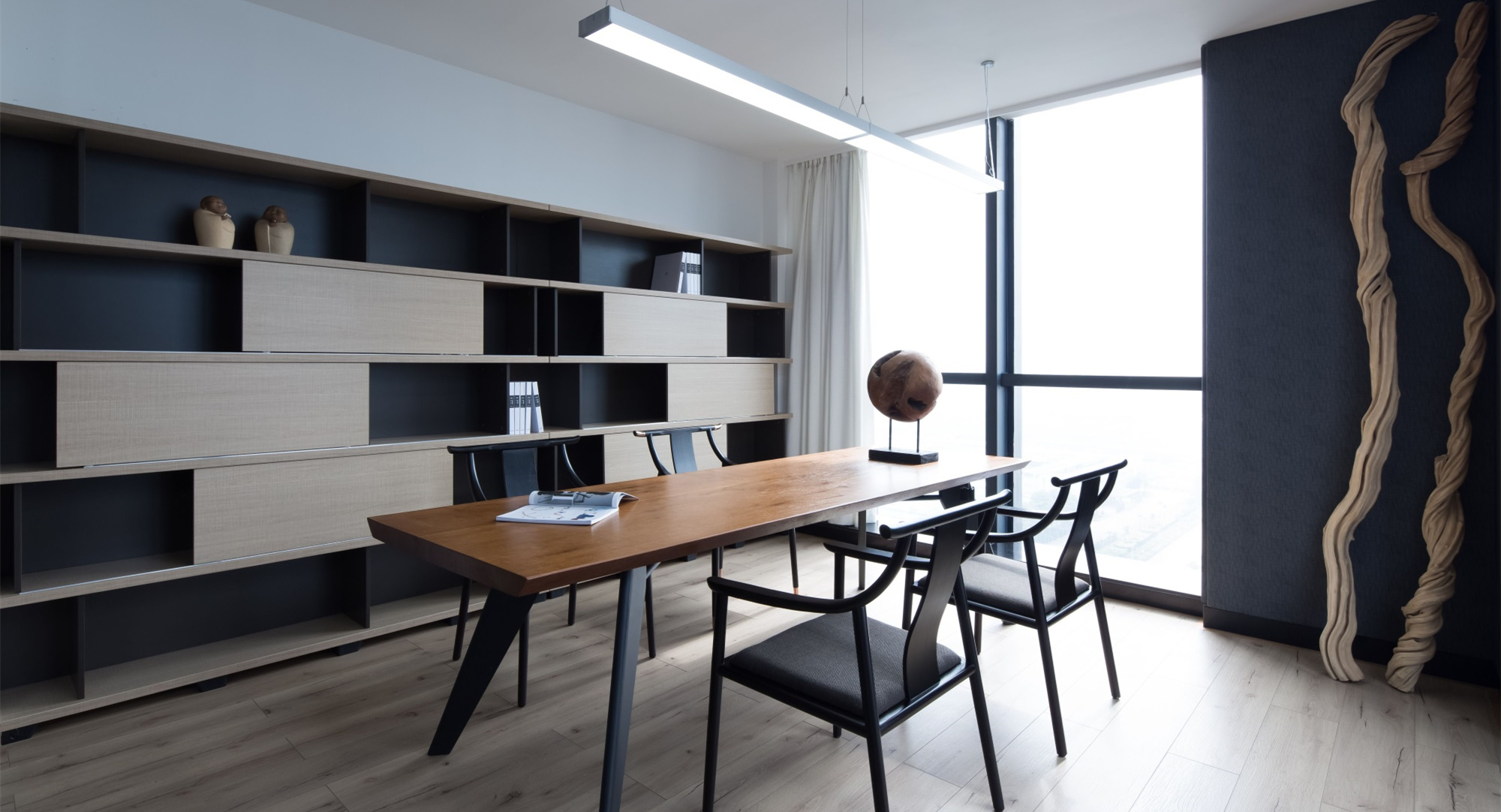 商務(wù)穩(wěn)重風(fēng)格辦公室裝修設(shè)計-第3張圖片-上海古都建筑設(shè)計集團