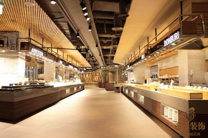 自助餐廳裝修設計效果圖展示-第3張圖片-上海古都建筑設計集團