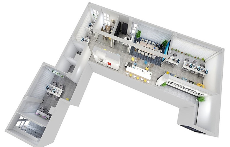 國際貿易公司總部辦公室裝修設計方案-第4張圖片-上海古都建筑設計集團
