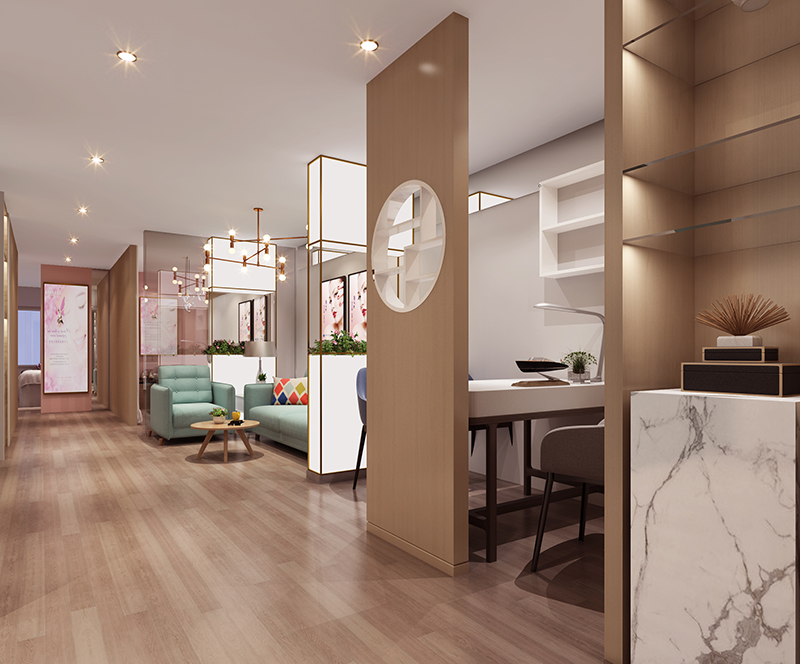 徐匯620平米美容會所設計展示效果-第6張圖片-上海古都建筑設計集團