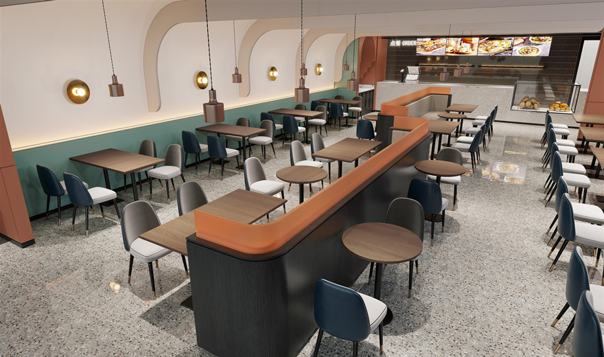 430平米餐飲店鋪裝修設(shè)計實景圖-第4張圖片-上海古都建筑設(shè)計集團(tuán)