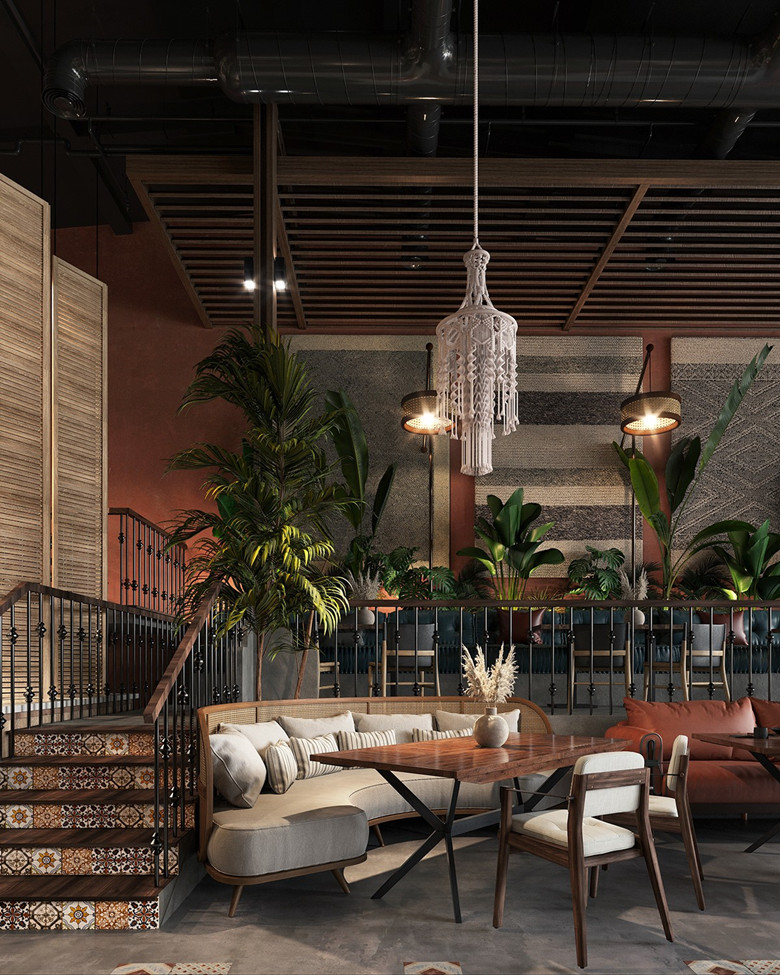 560平米工業風格餐廳設計裝修實景-第6張圖片-上海古都建筑設計集團