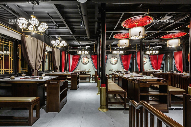 徐匯620平火鍋店設計布局方案-第3張圖片-上海古都建筑設計集團