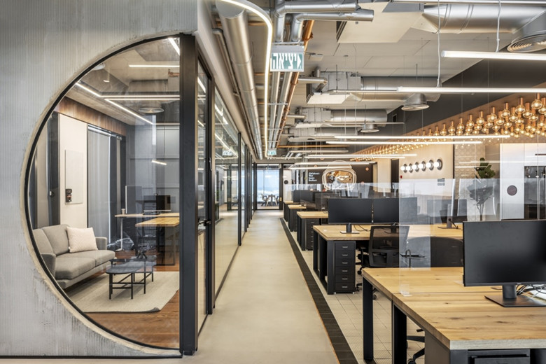 金融科技公司辦公室設計裝潢效果-辦公室裝修設計效果圖-第1張圖片-上海古都建筑設計集團