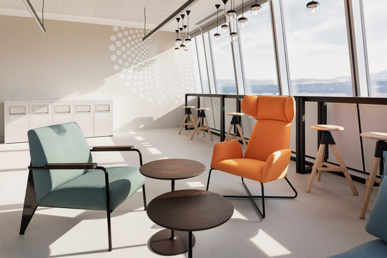 1000㎡生物公司辦公空間設計布局-辦公室裝修設計效果圖-第1張圖片-上海古都建筑設計集團