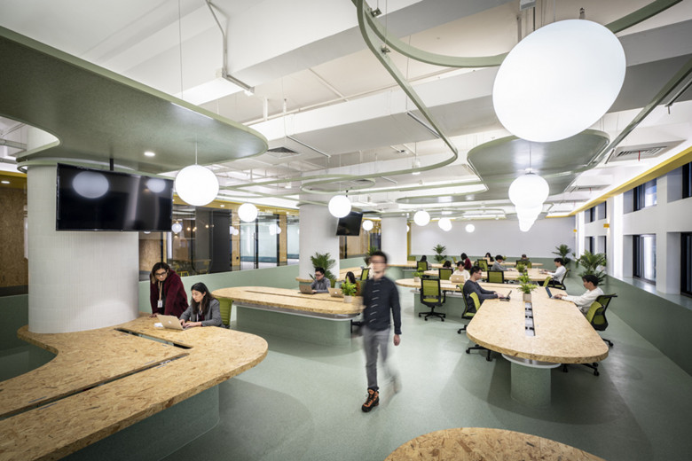 上海辦公室設(shè)計(jì)2600㎡電子公司辦公室裝修-辦公室裝修設(shè)計(jì)效果圖-第7張圖片-上海古都建筑設(shè)計(jì)集團(tuán)